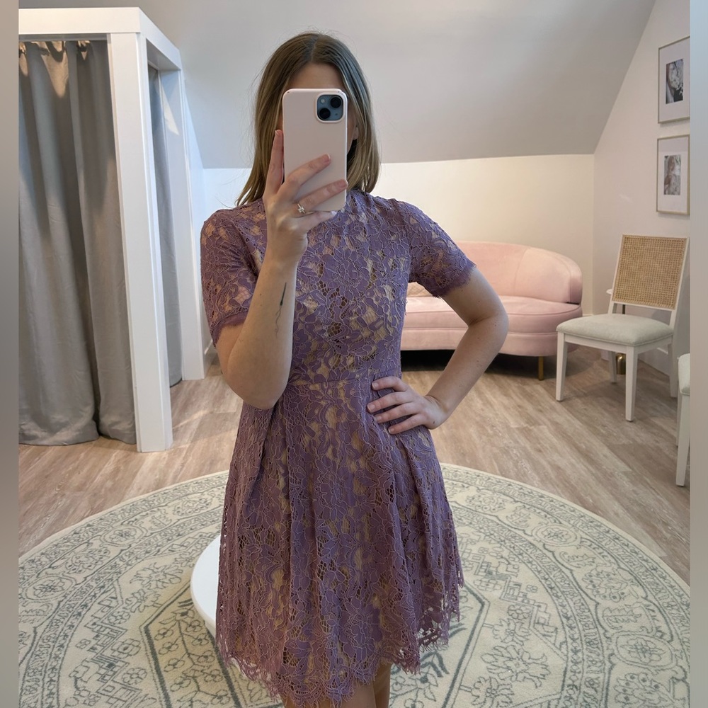 Lush Lavendar lace mini dress